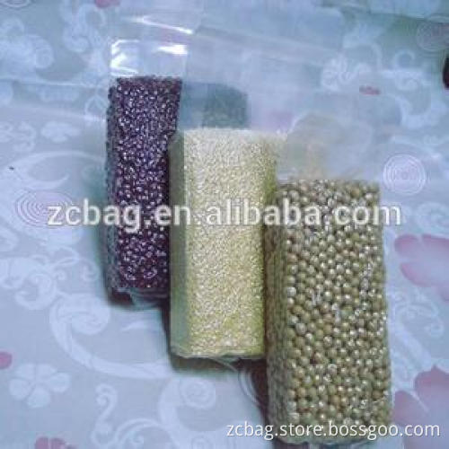 PA Nylong Middle seal quad side seal gusset sea food vacuum packaging bags